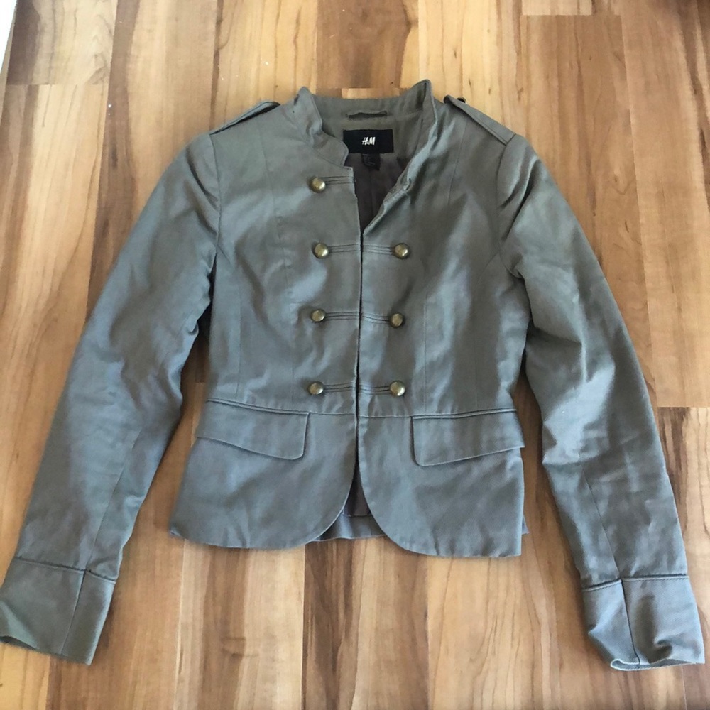 H&M military style fitted jacket